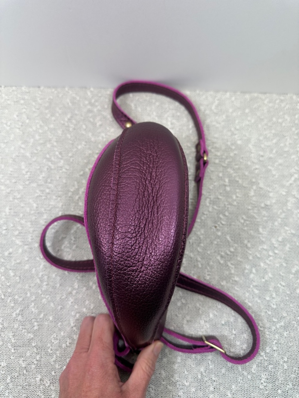 PORTLAND LEATHER GOODS Premium Small Ultraviolet Koala Sling Bag & Snap Wallet - Picture 8 of 12